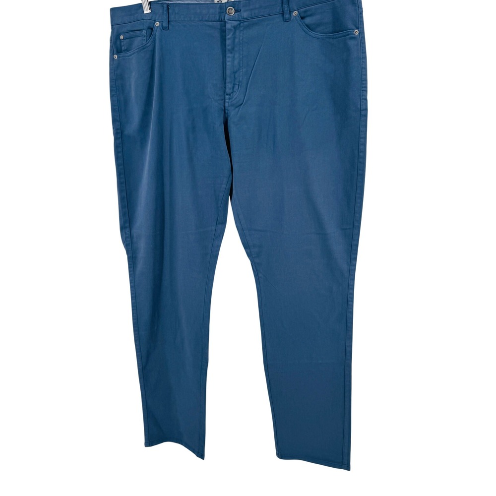 Peter Millar Five Pocket Pants Mens 44 Blue Stretch Cotton ME0B39 Casual Luxury